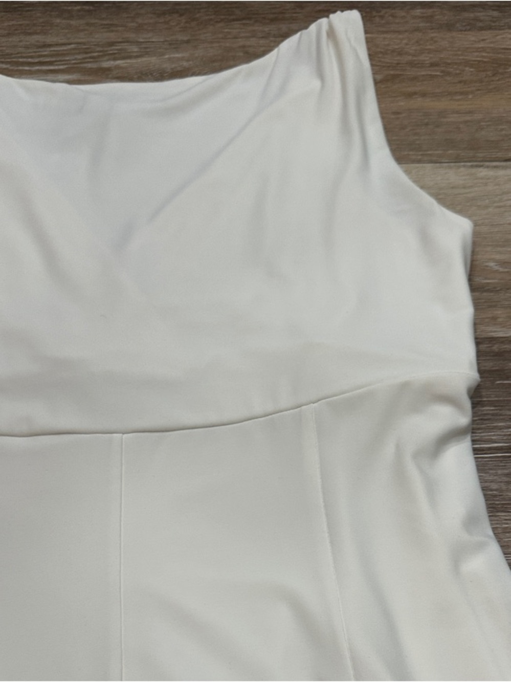 Ralph Lauren Cream Faux-Wrap Sleeveless Midi Dress - Picture 9 of 10